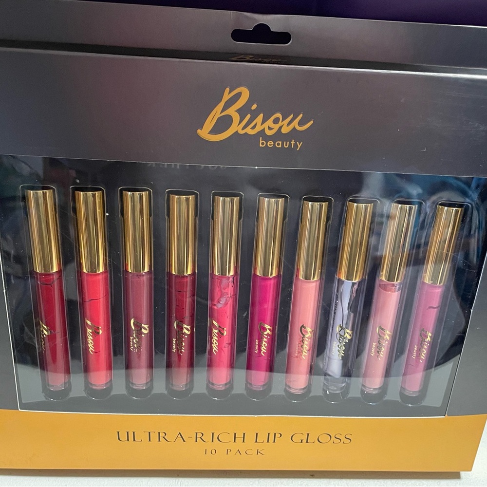 10pk Ultra-Rich Lip Gloss gift set from Bisou Beauty New